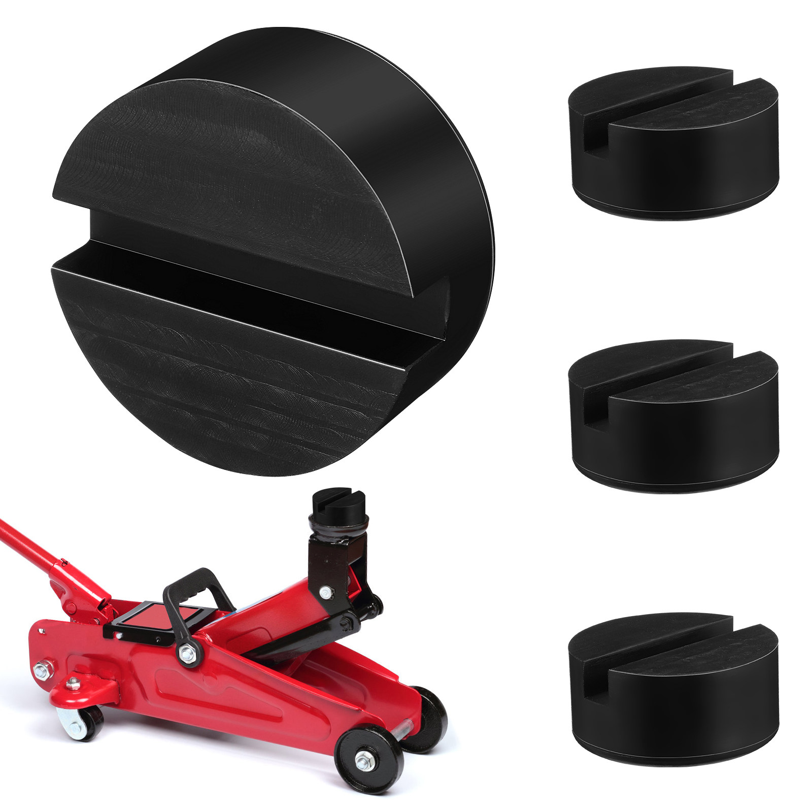 Car Jack - 4 Adet Kaymaz, Dayanıklı Kauçuk Blok,