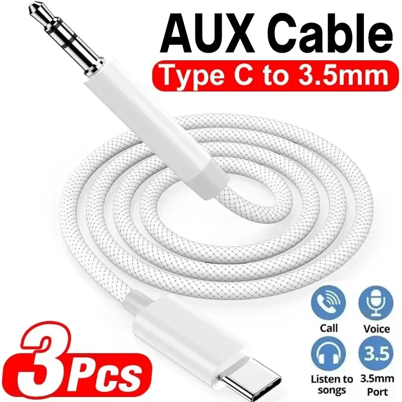 Car Jack - USB C - 3,5 mm Erkek