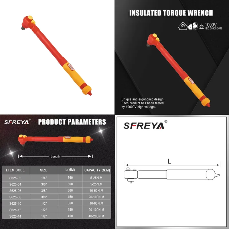 Torque Wrench - 2026 SFREYA S625 Yalıtımlı Tork Anahtarı