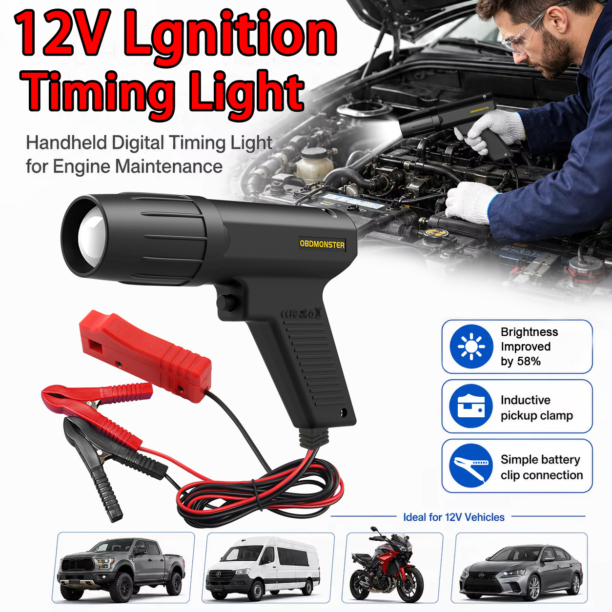12V Endüktif Ateşleme Zamanlam - Timing Light Gun incelemesi ve fiyatı
